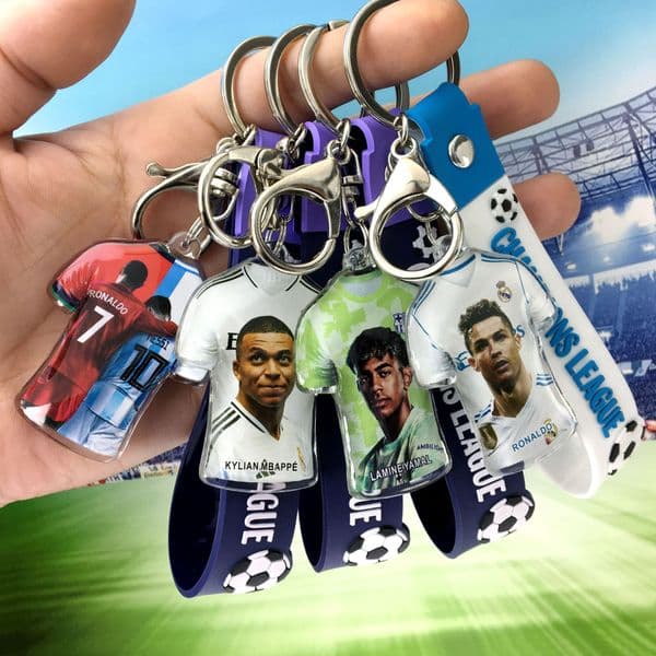 2026 World Cup jersey keychain football star jersey keychains & lanyards mens womens football fan car key chain