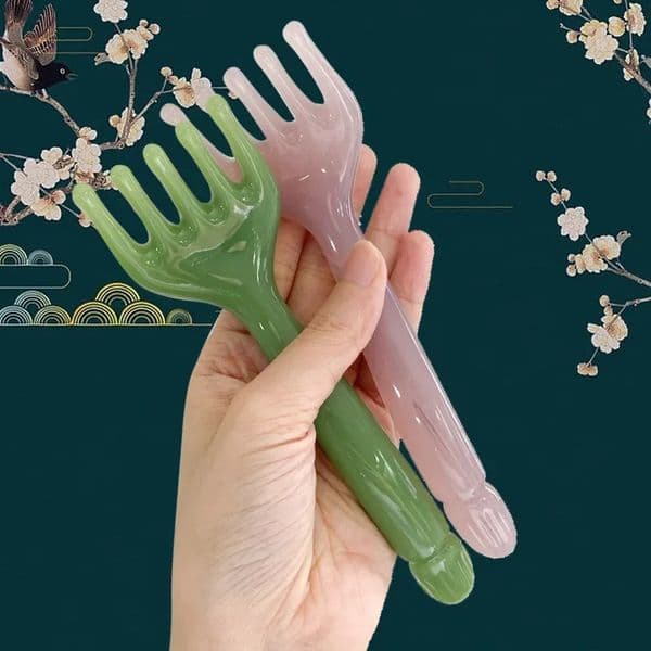 Resin Head Massager Scalp Gua Sha For Body Neck Leg Massage Fiveclaw Scraping Stick Claw 260416