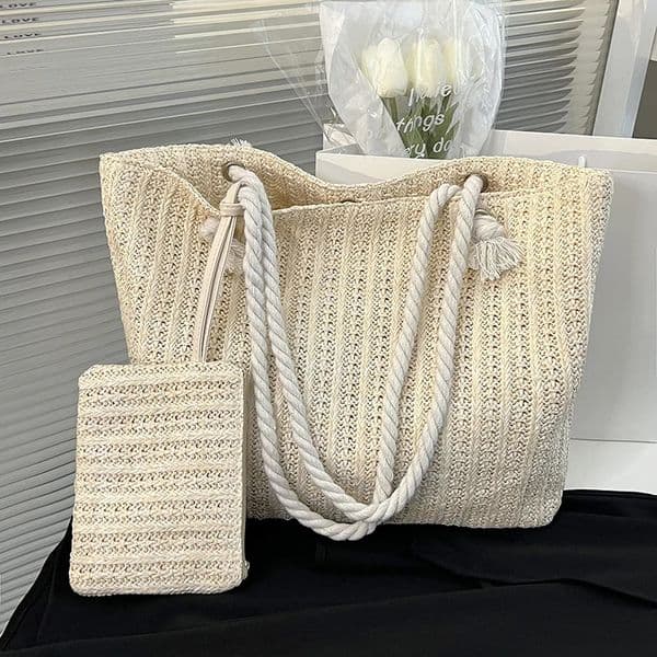 ner Women Handbags Fashion Large Capacity Straw Tote Bag Summer Beach Casual Bali Big Purse 260416BANJIA