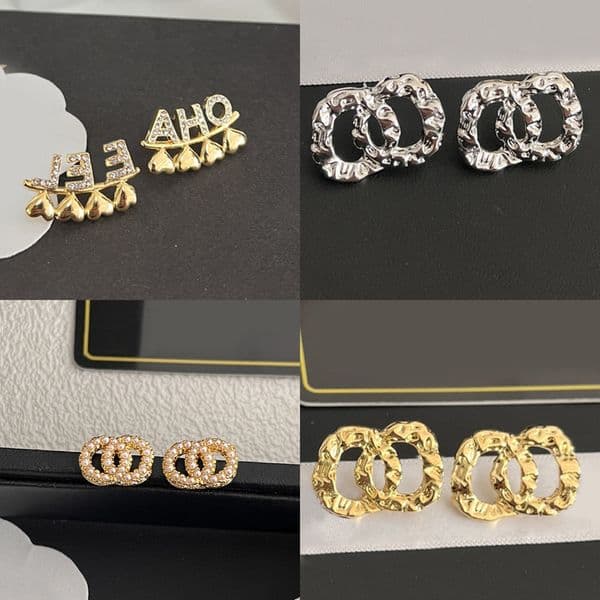 Fading Earrings Star Crystal Never Ear Stud Stainless Steel Stamp Letter Pearl Earring Fashion Womens Elegance Wedding Party Jewelry Accessories