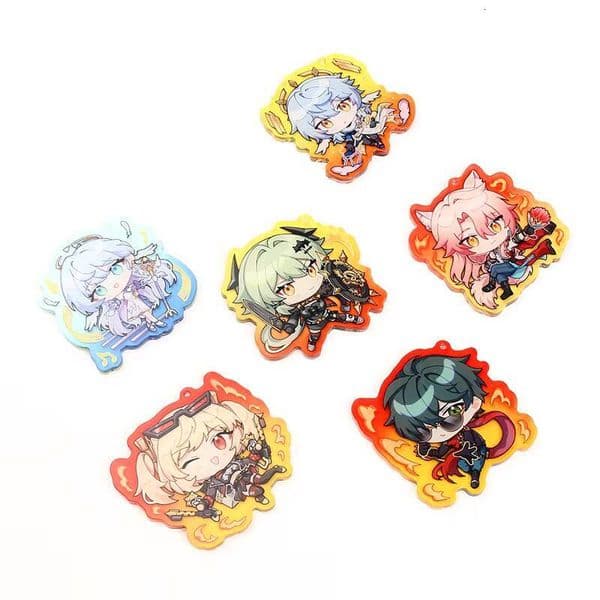 Wholesale 2026 Custom Cute Mini Eco-friendly Plastic Acrylic Keychain Pendant Cartoon Design Home Decorations
