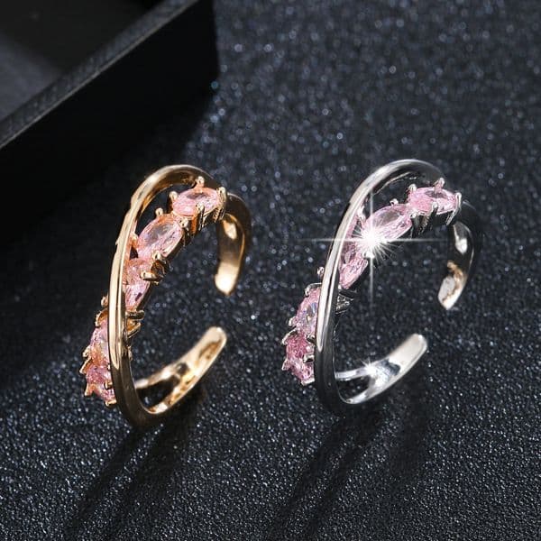 style exquisite twisted open ring, high-end fashion, light luxury, elegant and versatile for commuting