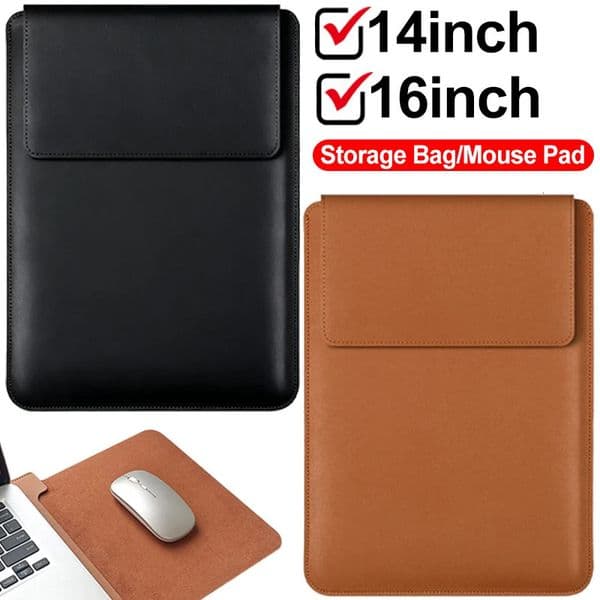 14-16 inch PU Leather Laptop Sleeve Bag Protective Case Cover Laptop Sleeve Case for MacBook Air 15 - Pro 16 - 260416BJ