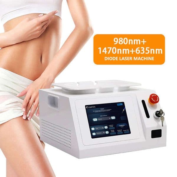 Ace Newest 3 Wavelength 635Nm Anti-Inflammation 980Nm 1470Nm Diode Laser Desktop Fat Dissolving Face Lifting And Body Lipolysis Slimming Fat Burning Machine