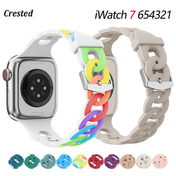 Silicone Strap for Apple watch band 40mm 44mm 45mm 41mm 49mm 42mm 46mm 38mm bracelet correa iWatch Series 10 9 8 7 SE 6 Ultra 2