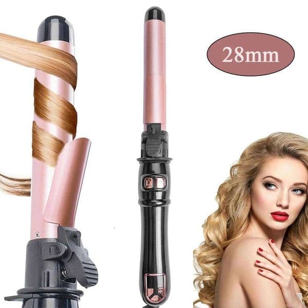 28mm Automatic Wand Rotating Curling Iron for Short Long LED Display Professional Waver Hair Fast Heating 26W0417