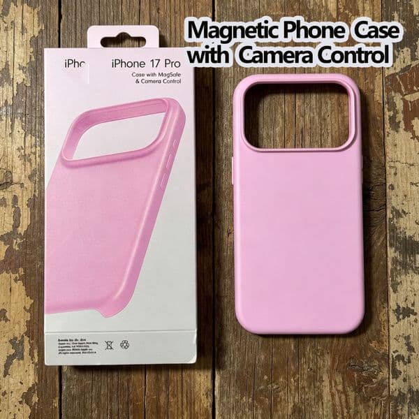 Matte Magnetic Phone Case with Sensitive Volume Buttons Camera Control, Soft Silicone Shockproof Protective Cover for iPhone 17/17 Pro/17 Pro Max/17 Air
