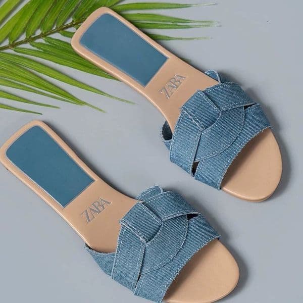 Women Metallic Silver Cross Strap Slide Sandals, Square Open Toe Flat Slip On Casual Summer Beach Mule Slippers