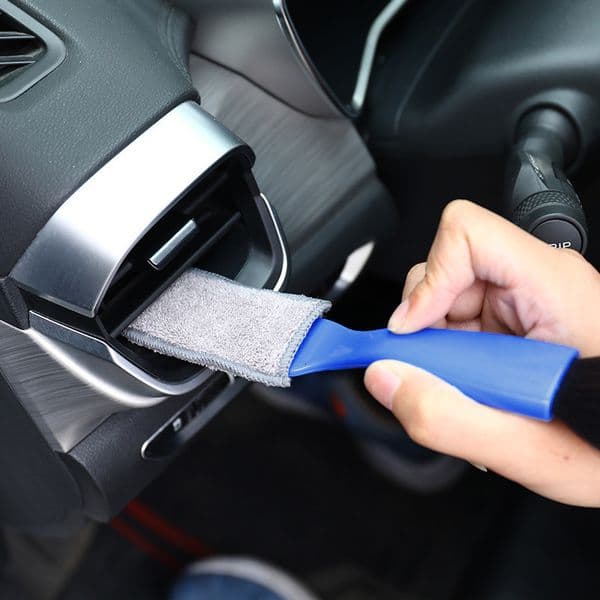 Air Conditioning Vent Interior Cleaning Tool Dual-Head Dust Removal Soft Bristle Brush For Car Dashboard
