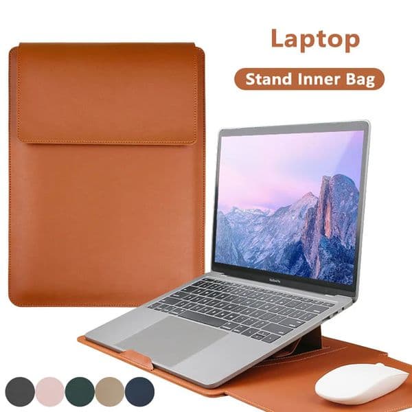 PU Leather Laptop Computer Sleeve Case Bag Stand Cover Pouch Man Women 13 14 15 156 16 inch for Air HP 260416