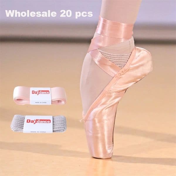 Wholesale Ballet Pointe Shoes Accessories Elastic Bands Invisible White Fishnet Band Satin Canvas Shoe Lace Ballet Shoes Bandage 251219BJ
