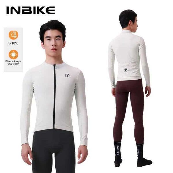 INBIKE New Fleece Cycling Clothing Mens Autumn and Winter Warm Long-sleeved Road Bicycle Jacket Outdoor Sports Shirt S260416