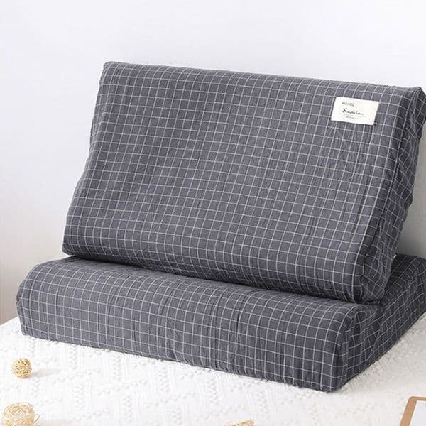 Pillow Case Latex Pillow Cases Strip Plaid Soft Memory Foam Pillowcases Neck Cushion Cover 4060cm3050cm Orthopedic Healthcare 260312