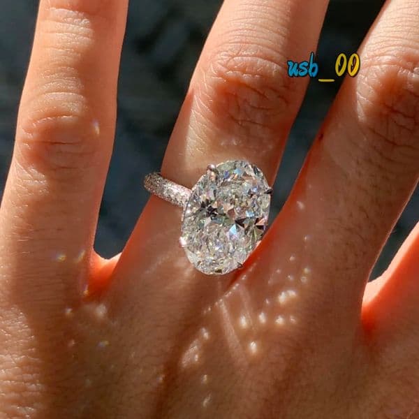 IGI Certified Lab Grown Oval Cut Diamond HPHT CVD Side Stone 68ct 18K 14K Real Gold Jewelry Engagement Wedding Ring for Women