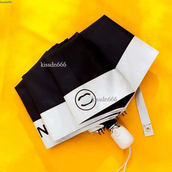Luxury automatic sunshade folding designer umbrella gift