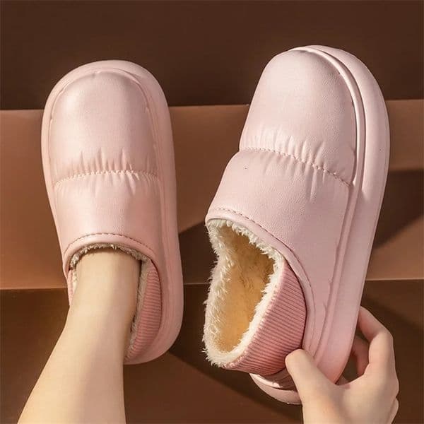 Winter Women Men Waterproof Boots Non-Slip Plush Warm Slippers Indoor Outdoor Thick Platform Snow Ankle Boots Couple Shoes 251106BJ
