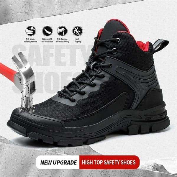 Mens steel head safety shoes smash-proof lightweight soles Outdoor construction workshop industrial mens work boots 251105BJ