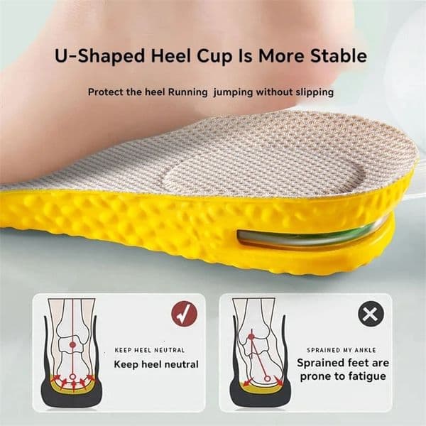 1Pair Orthopedic Height Increase Insole for Feet Sports Air Insoles Comfort Plantar Fasciitis Shoes Inserts Shock Absorbing Pads 251204BJ