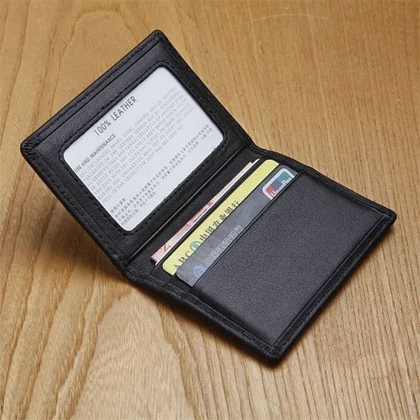 Leather Minimalist Wallet Small Thin ID Credit Card Holder Male Slim Simplicity VIP Cards Cases Women and Mens Accessories 260202BJ