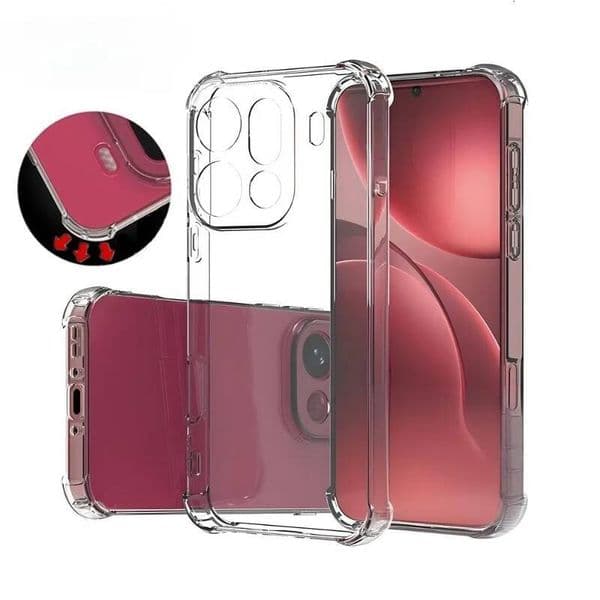 Case For OPPO Find X9 X8 Reno 15 Pro TPU Transparent Protective Cover Four Corners Shockproof Bumper Coque Fundas ddmythur