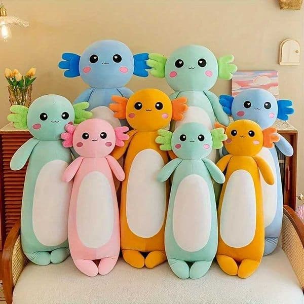 Heavyweight Large Size Axolotl Doll Pink Salamander Throw Pillow Plush Toy Salamander Doll Valentines Day Gift Easter Day C260418