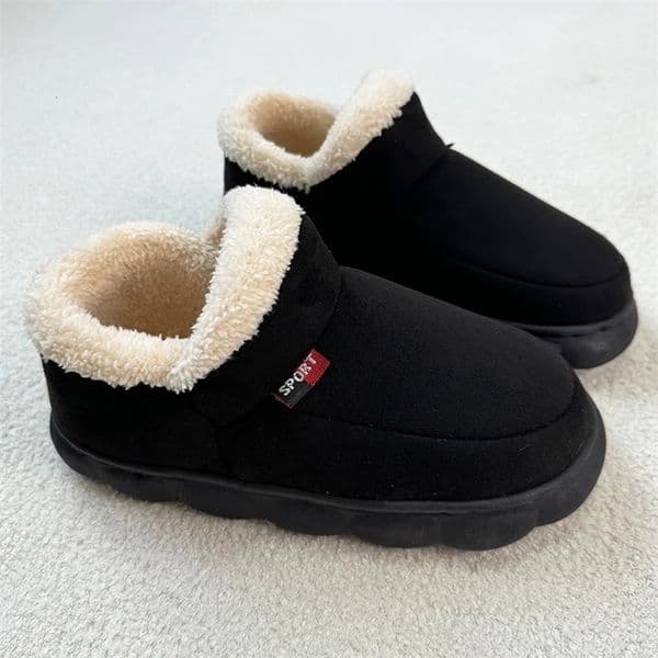 Litfun Winter Men Cotton Shoes Fashion Outdoor Non-slip Fluffy Shoes Indoor Warm Cozy Platform Fuzzy Men Shoes Fur House Slipper 251106BJ