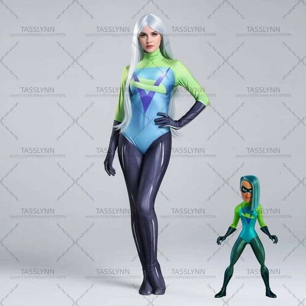 The Incredible Voyd Cosplay Costume Women Adult Superhero Zentai Bodysuit Mirage Halloween Outfit Role Play Party