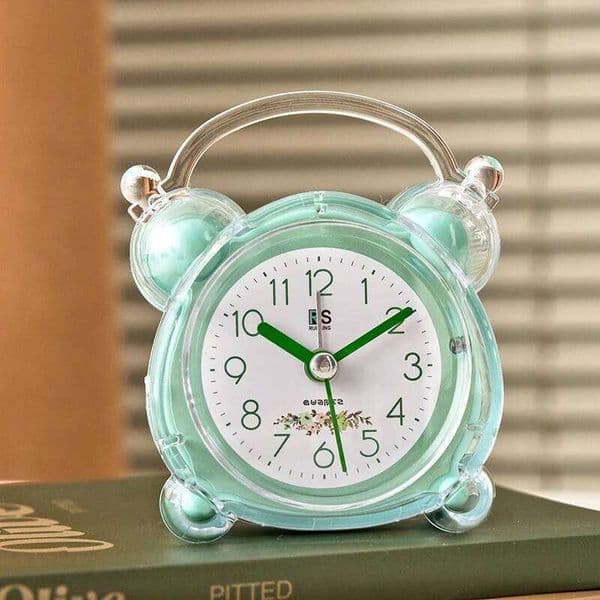 Battery Powered Digital with Backlight Crystal Silent Cartoon Kids Girl Gift Electronic Small Table Alarm Clock 26L0418