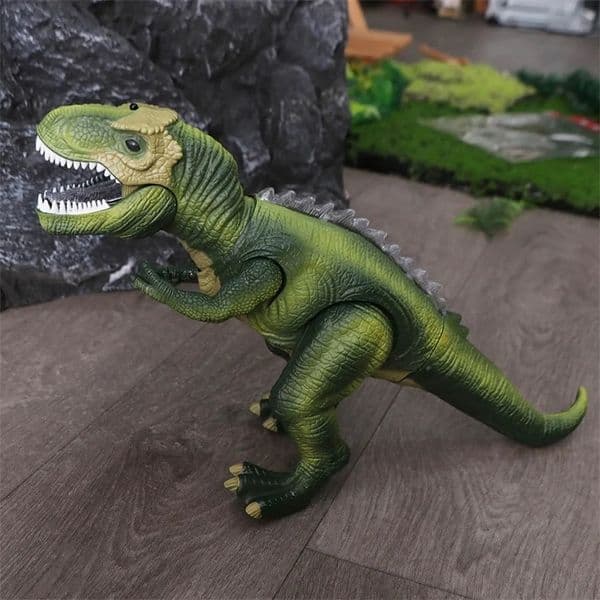 Inertial Sliding RC Dinosaur Car Toys Plastic Cartoon Remote Control Robot Toys Durable Portable Simulation T-Rex Toys 260408BJ