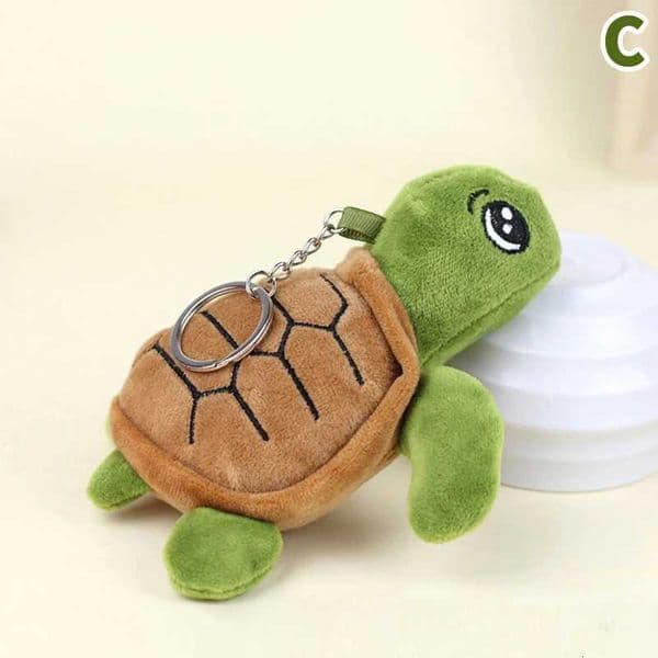 Tortoise Plush Toy Cartoon Turtle Marine Animal Pendant Soft Stuffed Keychain Backpack Car Bag Key Ring Decor Kid Gift C260418