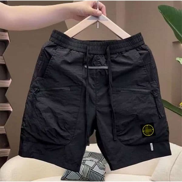 Stone Shorts Designer Nylon Waterproof Outdoor Shorts Shorts 2026 White Solid Color Summer Tactical Multipocket Short Pants Loose Male Outdoor Hunting Fishing 79F