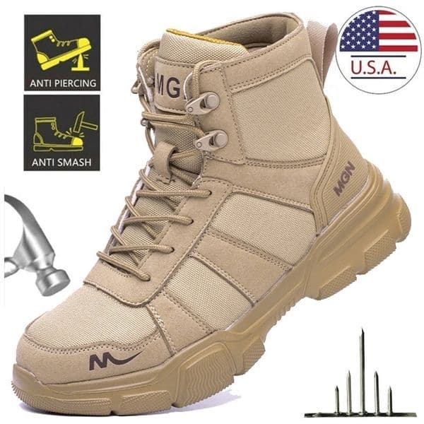 Work Boots Indestructible Safety Shoes Men Steel Toe Shoes Puncture-Proof Sneakers Male Footwear Shoes Women Non Slip Work Shoes 251104BJ