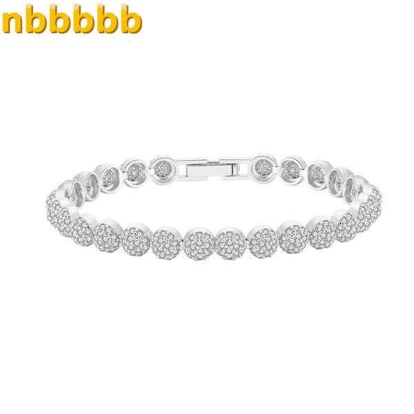 SB210 RINNTIN Minimalist 925 Sterling Silver Tennis Bracelet Stackable Jewelry for Daily Elegance