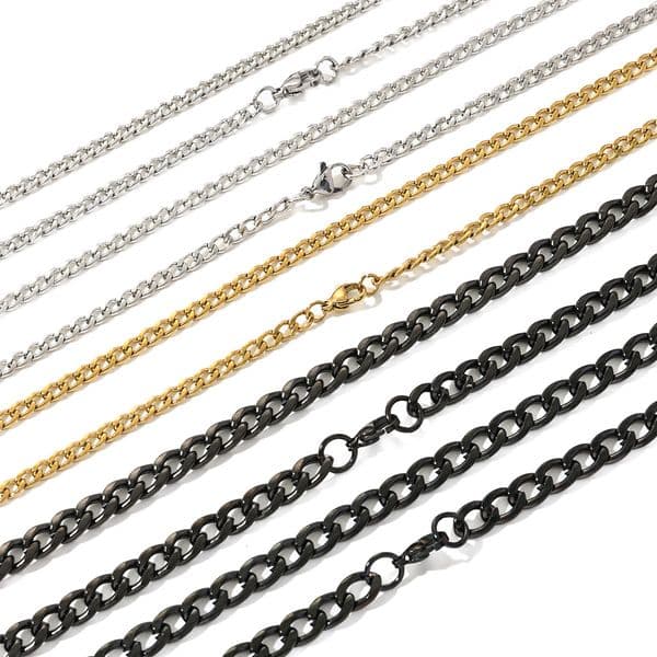 Stainless Steel Trendy Link Pendant Necklace for Women Graduation Unique Statement Neck Jewelry Designer Inspired