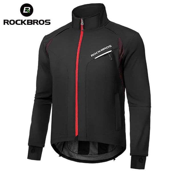 ROCKBROS Winter Bicycle Jackets Keep Warmer Windproof Thermal Fleece Bike Jersey Coat Sports MTB Road Riding Cycling Jacket Tops S260416