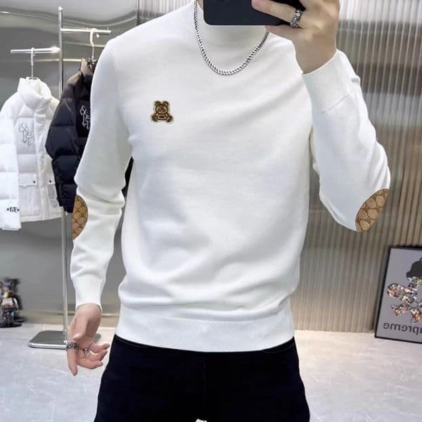 luxury brand designers new roundneck mens sweater trendy casual brand embroidered personzed knitwear base layer mens clothing Q260526 Q260609