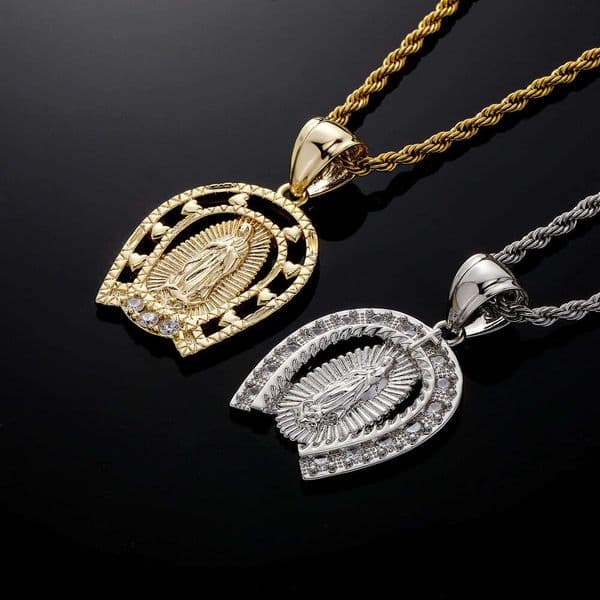 's popular gold-plated Buddha pendant with Moissanite guardian amulet for men Hip Hop trendy solid necklace