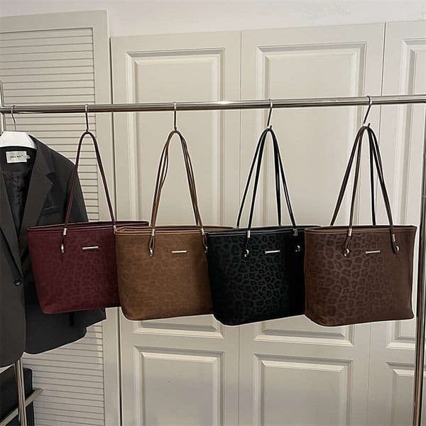 2026 Casual Retro New Large Capacity Underarm Tote Versatile Stylish Commuting Trendy Leopard Print Design Bag Handbag Crossbody Bag Shoulder Bag