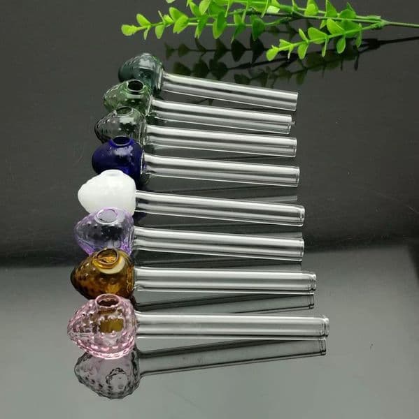 Glass Pipes Smoking Hand-blown Beautifully Handcrafted Smoking Pipe Colored strawberry head glass direct fired pot