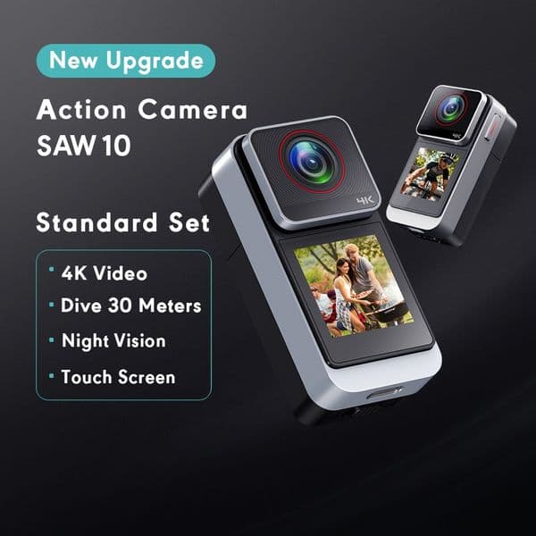 New sports camera, 4K high-definition, portable cycling recorder, chest-mounted or head-mounted, diving-capable pocket thumb camera DV