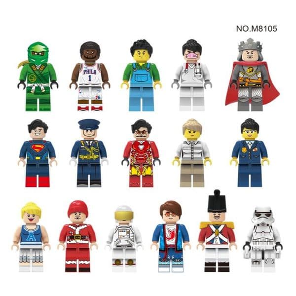 Types Of Pumping Brick Minifigures 23x23x3cm