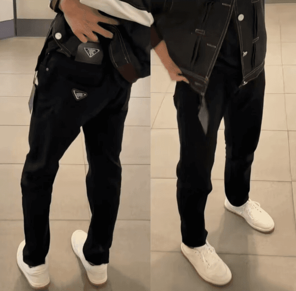 Designer Fitness jeans For Mens straight business pants fashion hip hop Denim trousers strteetwear causal pant Slim jean clothing