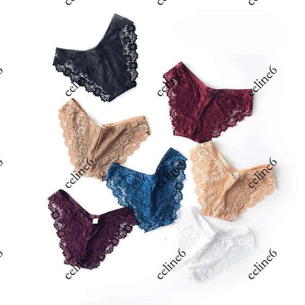 See Through Women Underwears Sexy Lace Briefs Low Waist 8 Colors Femme Solid Panties Free Size Ladies Underwear