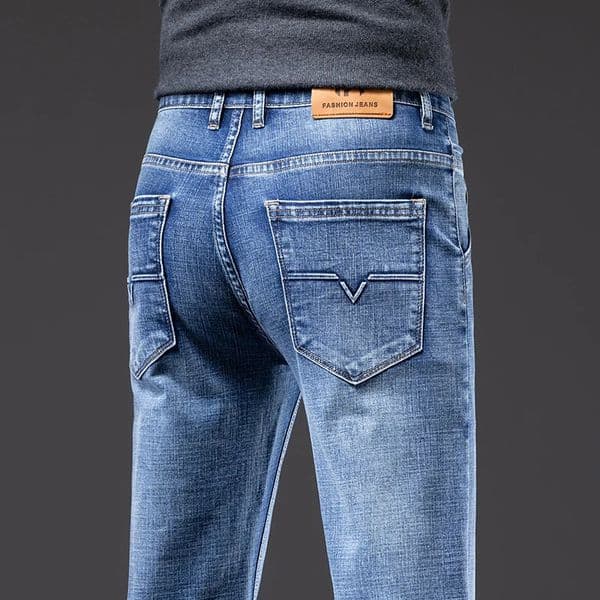 Autumn Winter Business Mens Jeans Classic Fashion Stretch Washed Casual Denim Trousers Comfortable Straight Male pants 260413