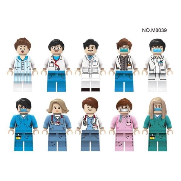 Types Of Medical Doll Building Blocks 23x23x3cm