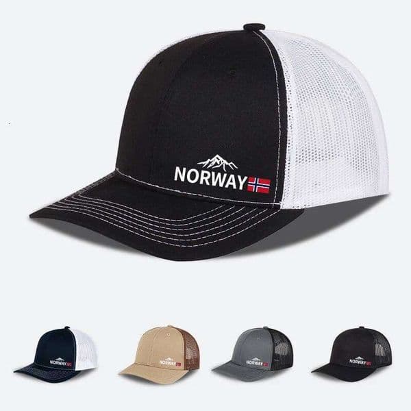 Souvenir Mesh Trucker Hat Adjustable Unisex Gift For Norway Lovers & Travelers