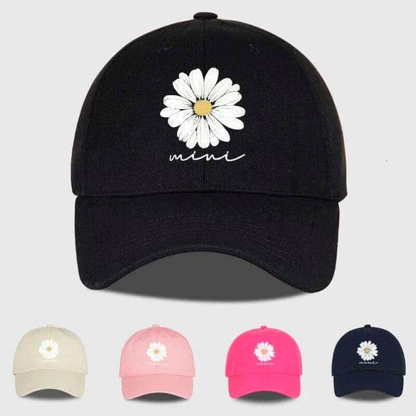 "mini" Daisy Flower Print Baseball Cap Adjustable Unisex Mom & Me Matching Sun Hat
