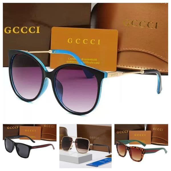 Top Luxury Sunglasses Fashion Eyewear Retro Square Frame Double Bridge Gold Brown Gradient Lens Retro Street Style Shades For Women Men UV400 Sun Glasses With box