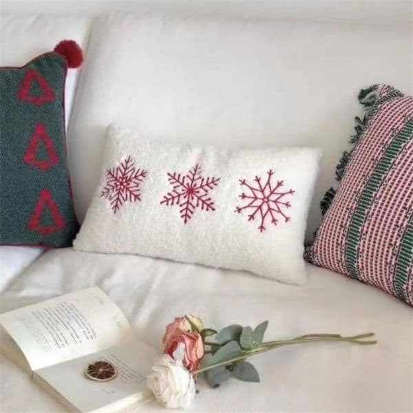 45x45 Christmas Pillow Case Snowflake Decorative Cushions Sofa Cover Pillowslip Gingerbread Man Year Pillowcases Home Decor 251107BJ