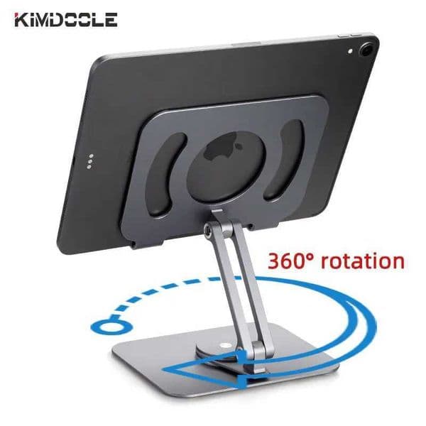 Kimdoole Metal Tablet Stand Holder Portable Flexible Foldable Support for Ipad Air Pro 12 Pad Samsung Kindle Accessories S26420